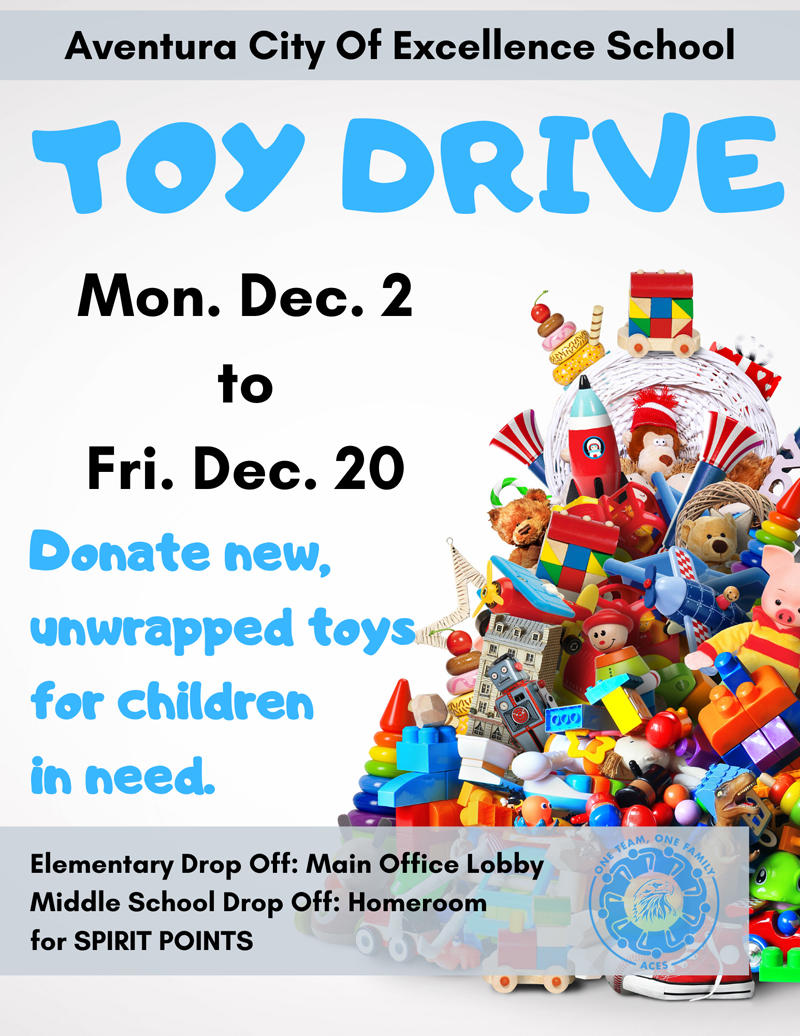 This image contains information about the Toy Drive.